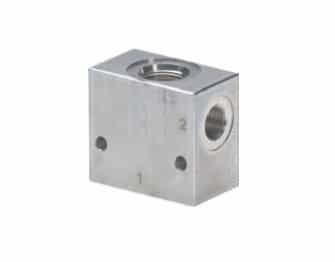 2-vägs ventilhus utan patron 3/8" BSP storlek 8
