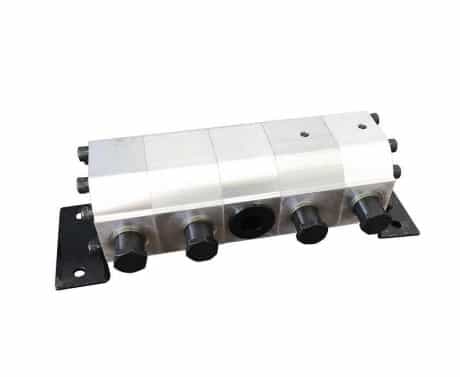 Flödesdelare (motor), 2 sektioner, 7-34 l/min med trycksäkring