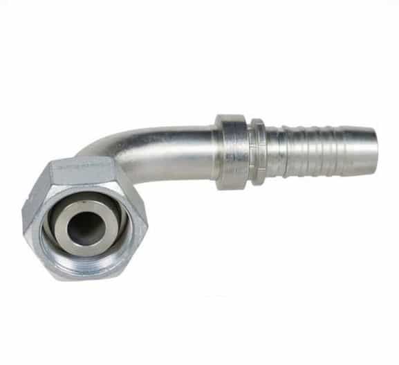 Rostfri 5/8 DN presskoppling vinklad 90° 18L M26x1,5 med o-ring