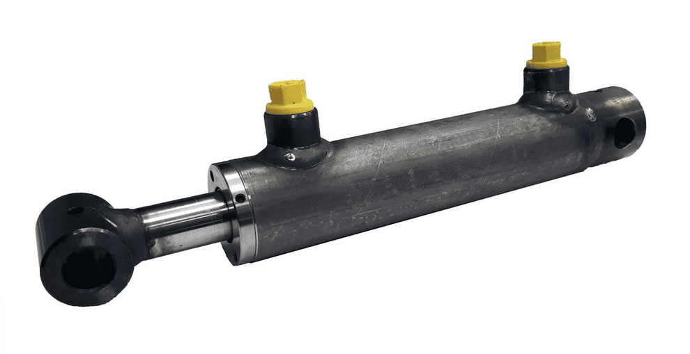 Dubbelverkande cylinder 80x40x400 med fästen (vedklyvarcylinder)