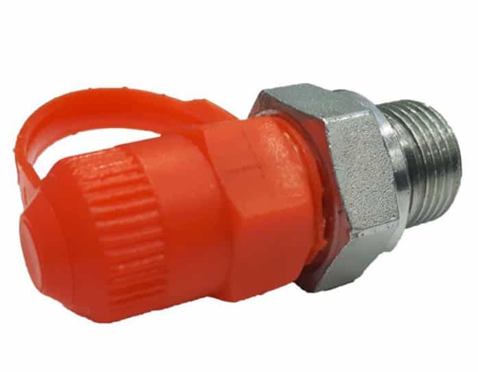 Minimess koppling 3/8" BSPT hane med plastskyddslock