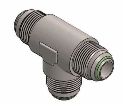 Rostfri T-koppling JIC 7/8" 14h UNF med o-ring