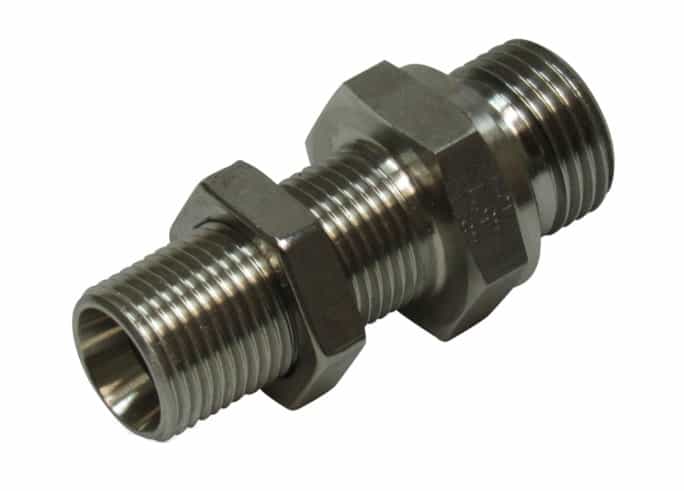 Rostfri BSP 3/4" - 15L (M22x1,5) hane inskruvningsskottkoppling