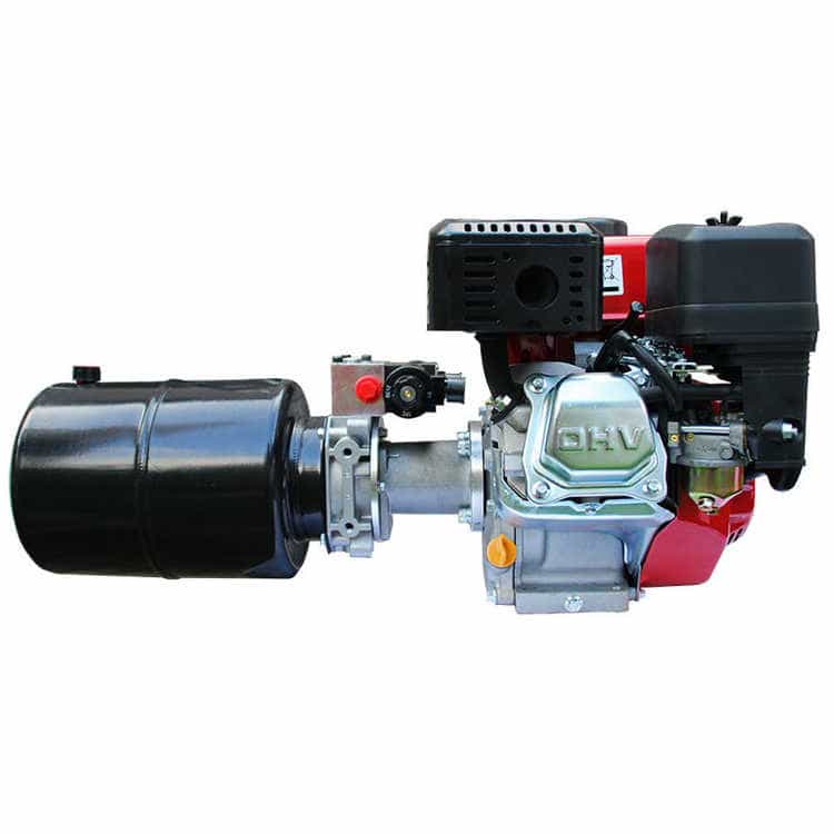 4,8kW hydraulaggregat med handstart bensinmotor dubbelverkande krets