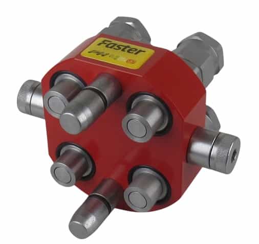 Faster multi snabbkoppling 4x 3/8" BSP hane (typ PH406)