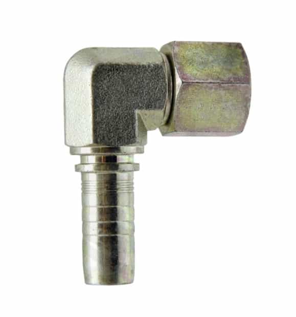 3/8" BSP hona presskoppling kompakt vinklad 90° för 3/8" (DN10) slang