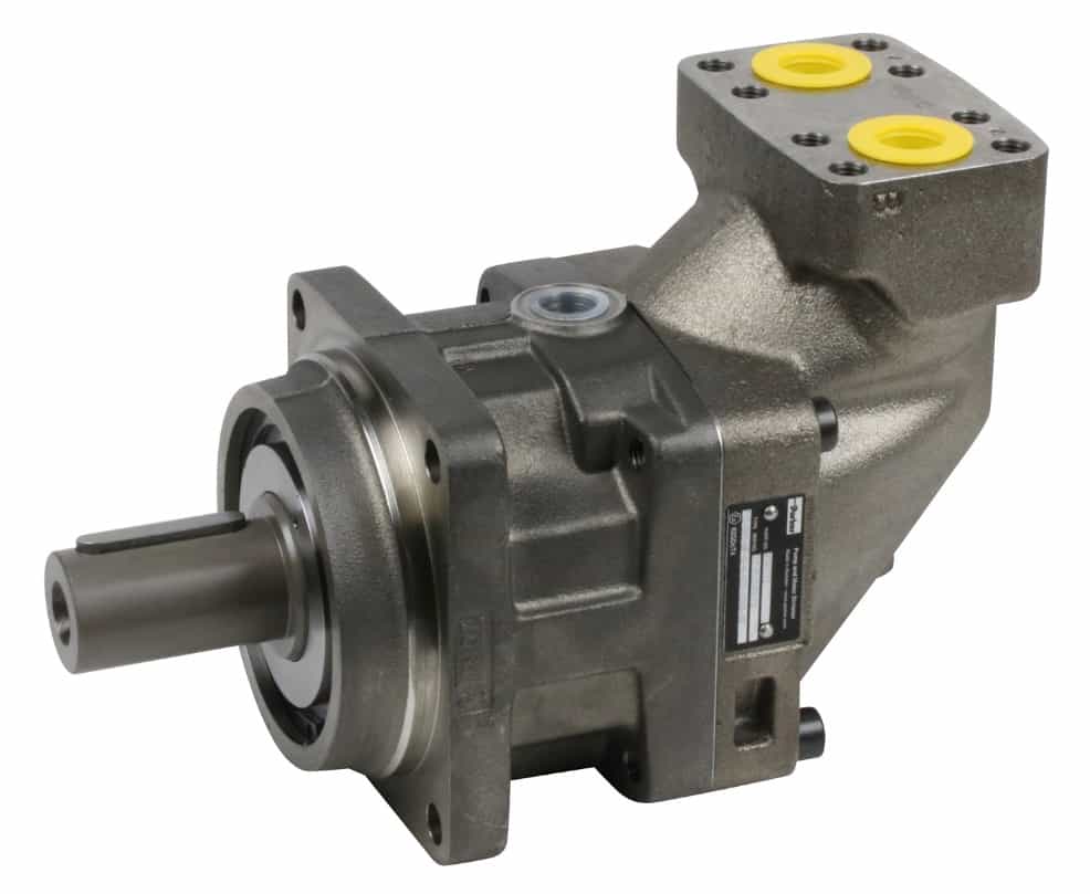 Parker axialkolvmotor F12 125cc med 525 l/min splinead axel