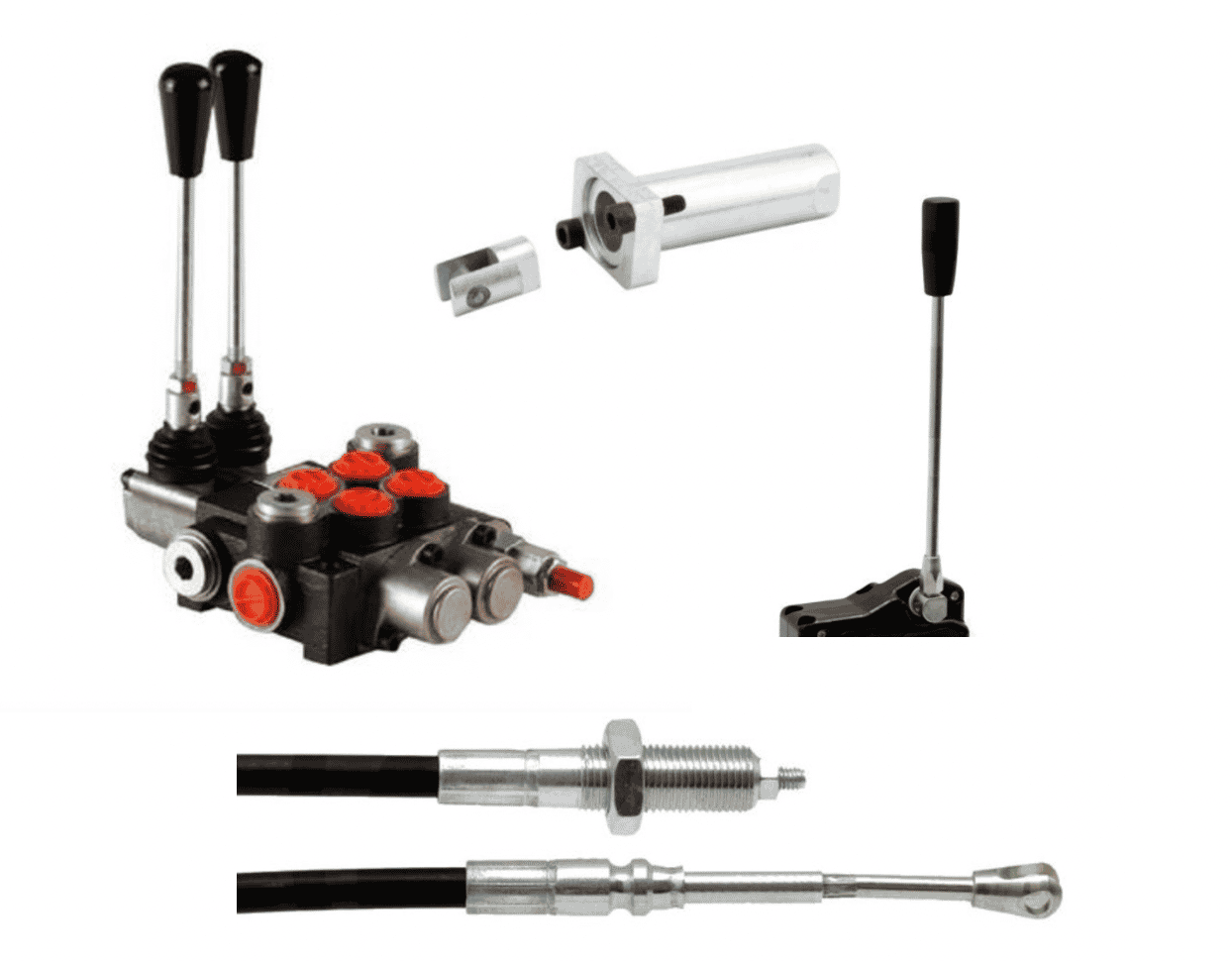 1500mm kabelmanövreringssats för 2-funktions P40 riktningsventil