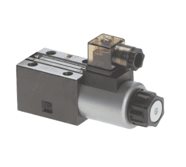 NG6 12V Cetop Elektrisk 4/2 riktningsventil PB och AT ansluten med tomgångsväxling