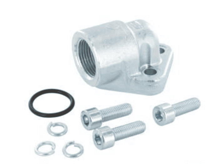 Pumpfläns vinklad, 3-håls 3/4'' BSP (56mm)
