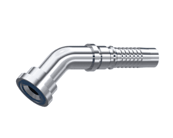 Rostfri 1"1/2 DN interlock presskoppling 45º SAE 79,4 mm 6000 PSI