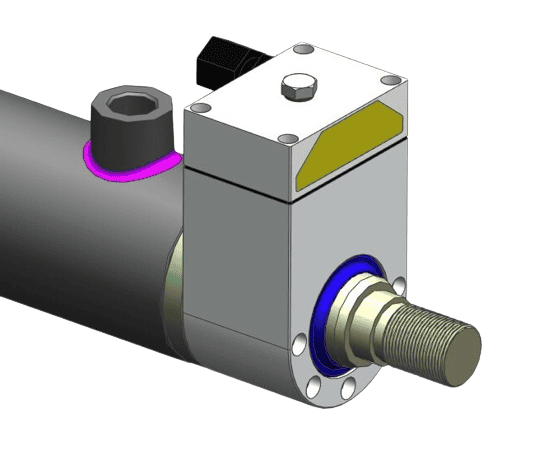 Positionsgivare för hydraulcylinder med kolvstång 25mm