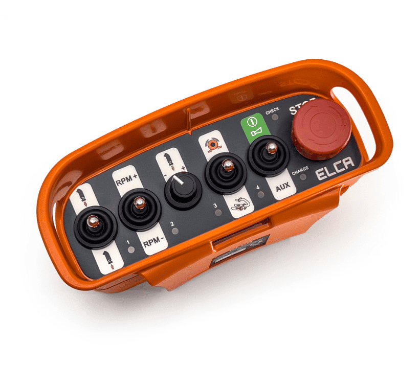 Elca Vetta E1 bärbar proportionell styrning med 7 funktioner och 1 potentiometer och mottagare