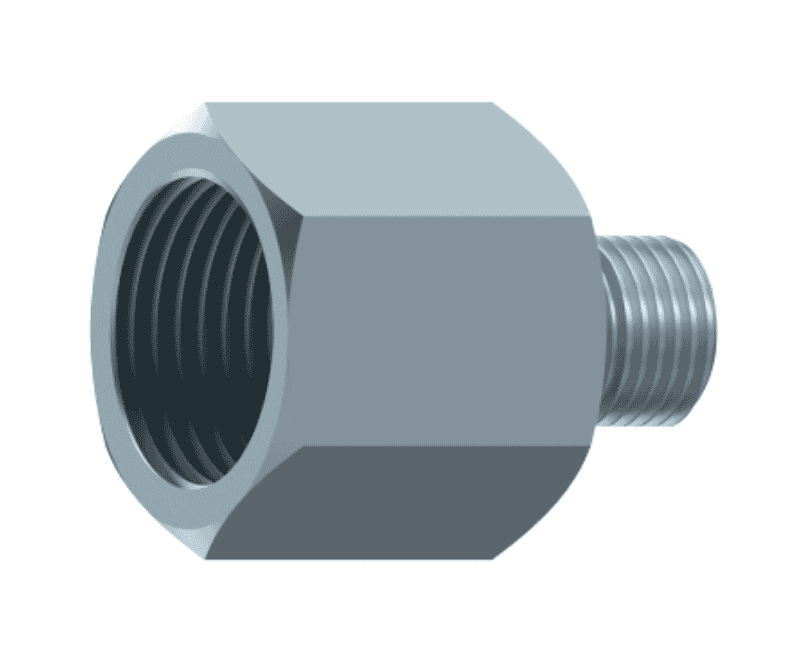 Adapter metrisk M18x1,5 hane - 3/8" BSP hona