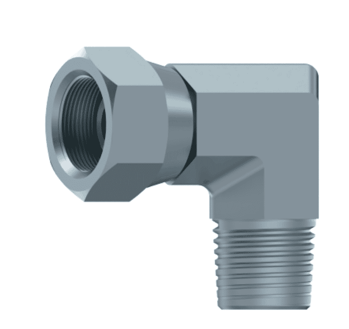 90° Vinkelkoppling 60º 1"1/4 NPT hane - 60º 1"1/4 NPSM hona med svivel
