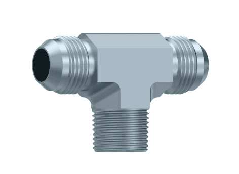 T-adapter JIC 3/4" 16h UNF hane - 1/2" NPT hane
