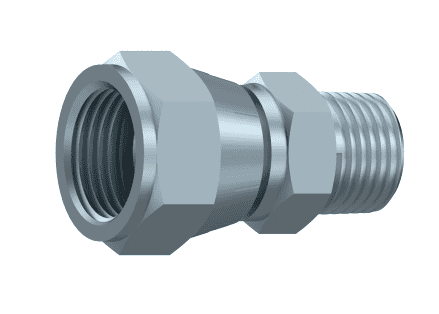Adapter 1"1/4 BSPT hane - JIC 1"5/8 12h UNF hona med svivel