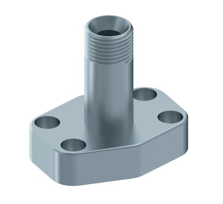 SAE gängfläns (hane) 1"1/2 BSP, 1"1/2 tum, 6000 PSI
