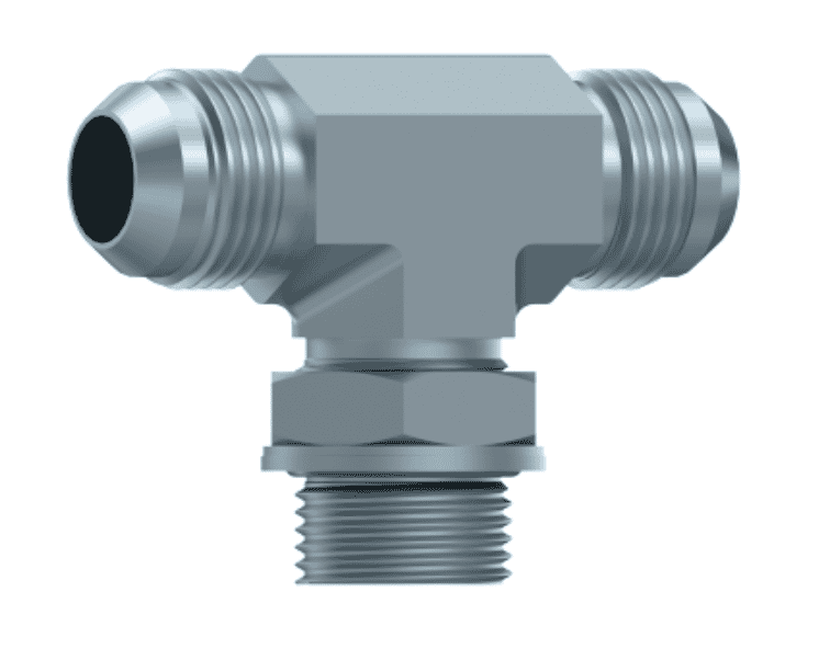 Justerbar T-adapter JIC 5/16" hane - JIC 1/2" 20h UNF hane