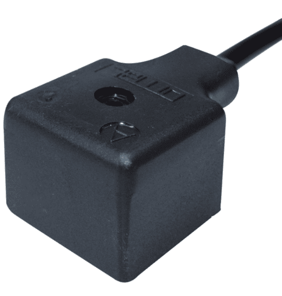 Kontakt 12/24V DC med LED och ingjuten kabel 1 meter