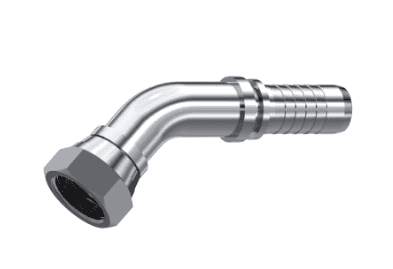 Rostfri 1/2" DN presskoppling 45º 1/2" BSP invändig gänga plan tätning