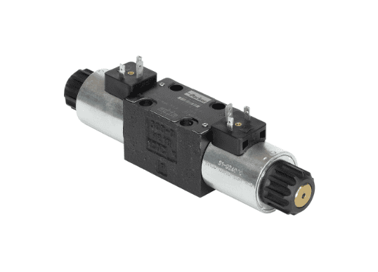 Parker NG6 24 VDC Cetop Elektrisk 4/3 riktningsventil | PT Ansluten AB Stängd | 350 bar