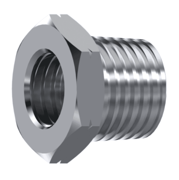 Rostfri inskruvningsadapter 1"1/4 - 1" NPT hane-hona