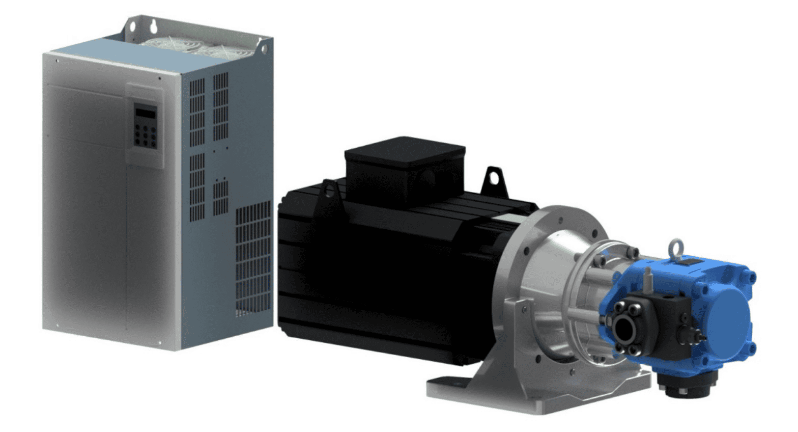 22kW servomotor med förmonterad pump 25cc | 3000 varv/min | inkl. styrenhet