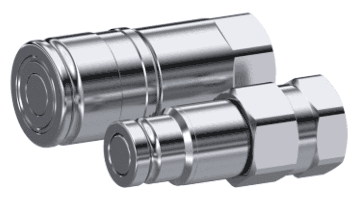 Rostfri flat face snabbkoppling 1/2" BSP hona, BG-mått 3
