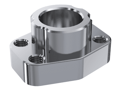 Rostfri 1" SAE svetsfläns hona | motfläns | för metriskt rör | Ø 30,3 mm | 3000 PSI