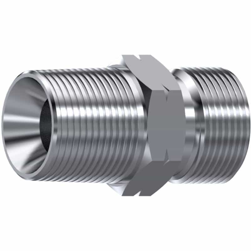 Rostfri BSP 1/4" - NPT 1/4" hane inskruvningskoppling