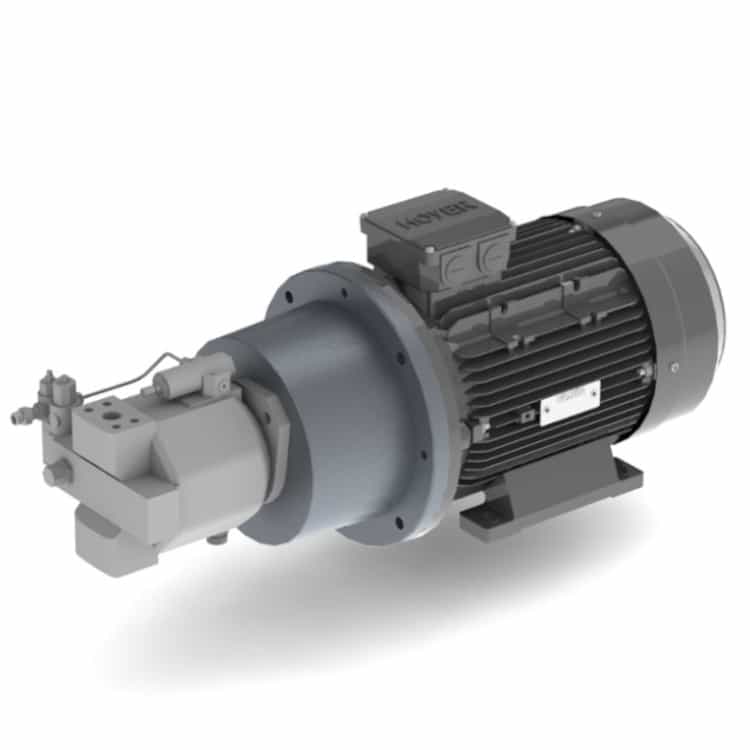7,5kW, 230/400 V, elmotor med förinstallerad axialkolvpump 28 cc (reglerbar)
