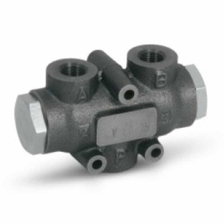 Dubbelverkande flödesdelningsventil V-EQ 22 3/8" 32 L/min
