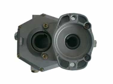 Växellåda standard vridmoment 10 kW utväxling 1:2,5 för motor SAE-fläns och 25mm axel