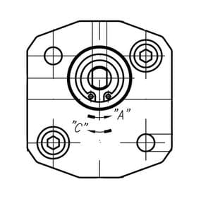 Styrkant 22mm axel 8mm platt (mini-hydraulaggregat)