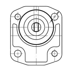 Styrkant 45,24mm axel 11,6mm platt