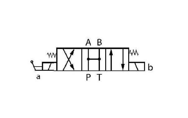 NG6 110V Cetop 4/3 riktningsventil med handmanövrering, H-mittläge – bild 2