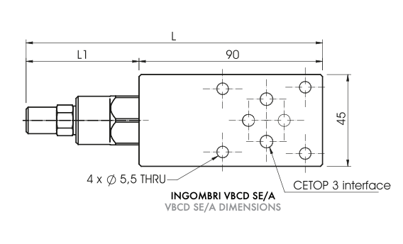 Enkelverkande balanseringsventil VBCD SE/A NG6 CETOP 3 – bild 2