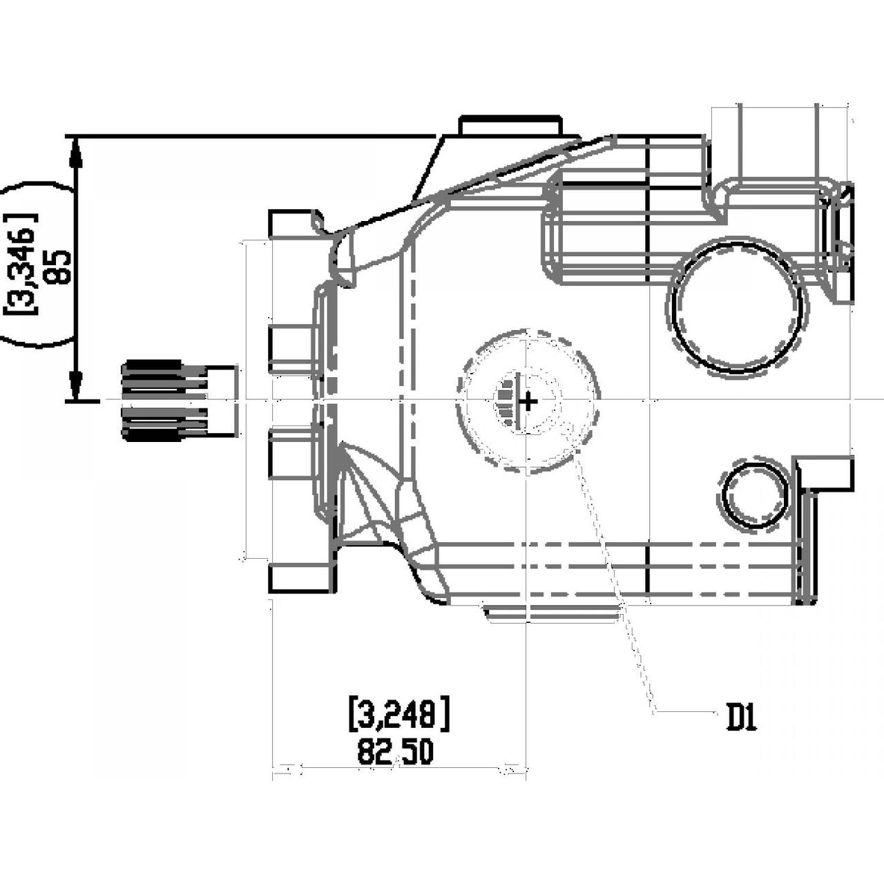 Axialkolvpump för sluten krets 3/4 SAE 250 bar 50cc – bild 4