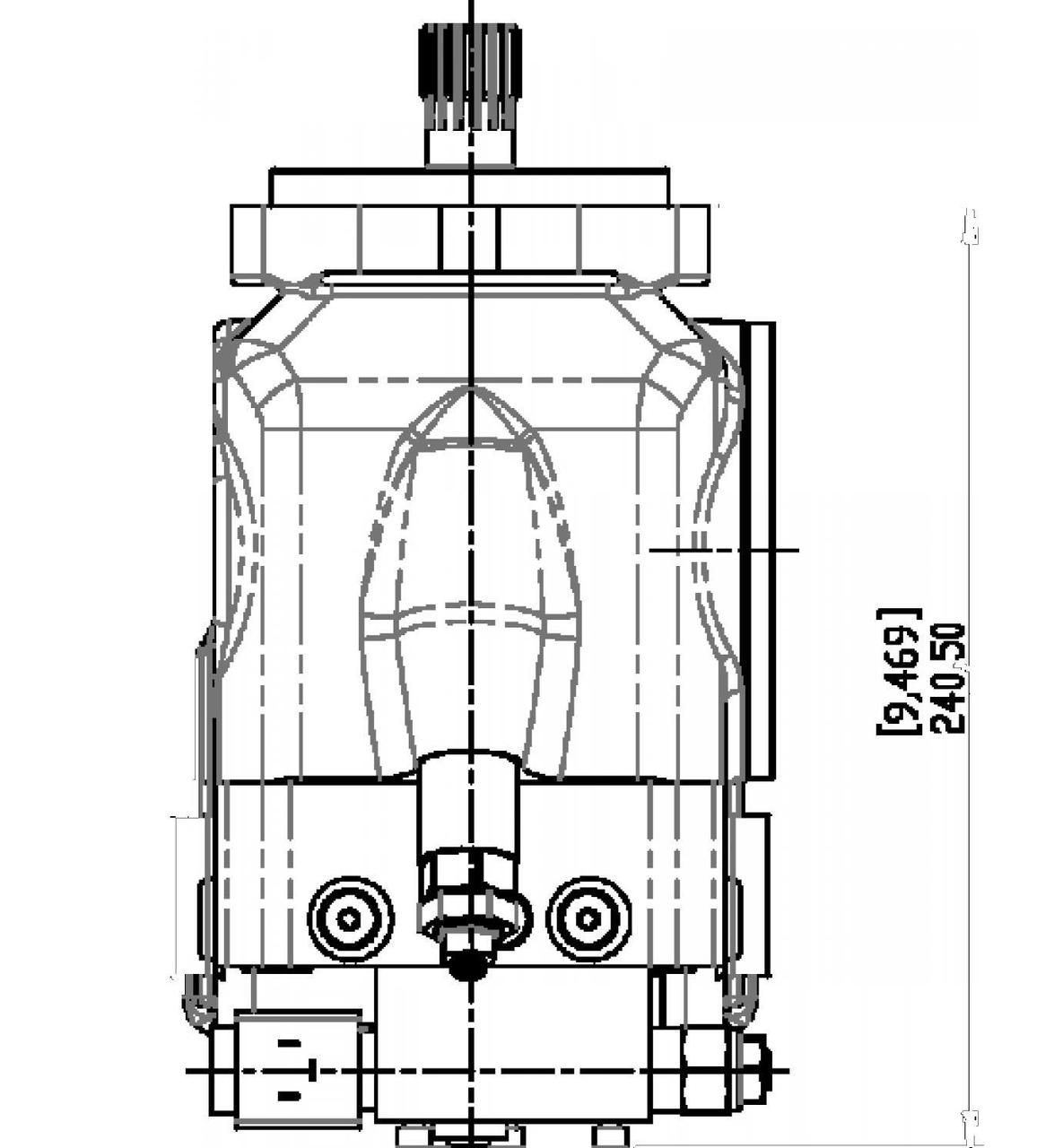 Axialkolvpump för sluten krets 3/4 BSP 400 bar 64cc Servo – bild 3