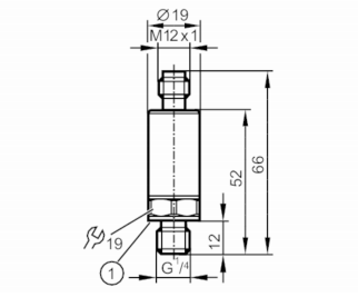 Trycksensor 0-10 bar 1/4" BSP – bild 2