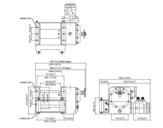 Hydraulisk lyftvinsch YAK 7 3200kg – bild 3