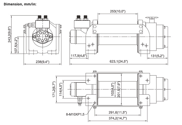 Hydraulisk dragvinsch ComeUp HV 10 4500kg – bild 2