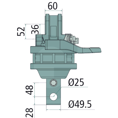 Rotator 3 ton med Ø49,5 mm axel – bild 3