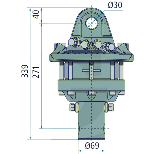 Rotator 5,5 ton med Ø69 mm axel – bild 2