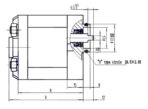 1,1 cc Kugghjulspump vänster med 8 mm platt axel grupp 10 – bild 4