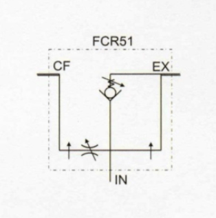 3-vägs tryckkompenserad variabel flödesreglerventil - 60L/min - 1/2" NPT – bild 3
