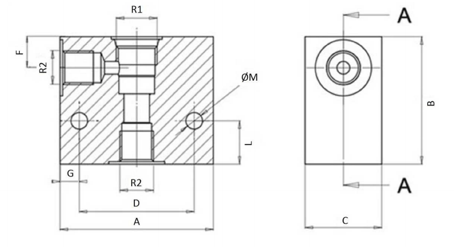 2/2 hydraulventil med backventil NO 3/4" BSP, 12V – bild 2