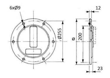 Inspektionslucka tank 275mm inklusive tätning – bild 2
