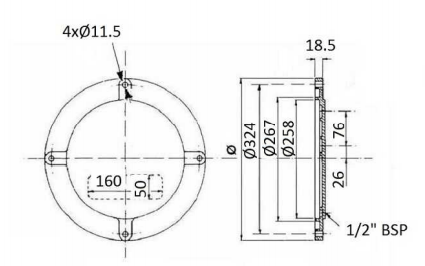 Inspektionslucka tank 350mm inklusive tätning – bild 2